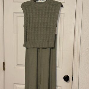 Sincerely Jules Sage Green Knit Two Piece Set